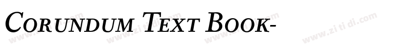 Corundum Text Book字体转换 Corundum Text Book字体转换